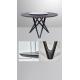 Italian Modern Round Dining Table With Marble Rotating Centre