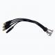 Black Automotive Cable Harness M8 3 PIN PVC Sleeve Custom Car Wiring Harness 125