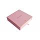 Cosmetic Packaging Sliding Paper Box Pink Textured Paper Gold Foil Logo Durable