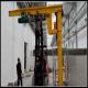 Rotation Slewing 360 Workshop Column Crane Mini Fixed Pillar Jib With Hoist