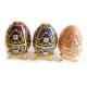 Zinc Alloy Luxury Easter Egg jewelry Box Russian Reticulate Metal Faberge Egg Easter Egg Gift Decorate Box Home Desk