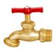 Red Zinc Handle Red Brass Hose Bibcock ISO 228 Brass Stop Tap