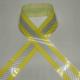 Twill Stripes Silver Yellow Reflective Heat Transfer Film Self Adhesive For Clothing Workwear