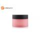 50G Skin Care Cream Use PP Pink Jar with Plastic Black Cap Material
