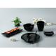 OEM ODM Matt Black Melamine japanese sushi dinnerware sets