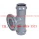 Two faucet and one flange regular tee PVC-U UPVC Flexible Joint Fittings