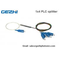 GEPON PLC Splitter 1x4 Fiber Optical Splitter Blockness Tube SC/UPC Connector