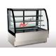 Floor Standing Bakery Food Display Showcase Curved Cake Showcase Air Cooling