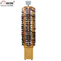 Flooring Sunglasses Display Case Store Wood Rotating Sunglasses Display Stand