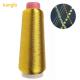 125g Cone Material 100% Polyester Metallic Embroidery Yarn MS Type Pure Gold 150D 120D for Knitting
