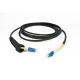 NSN-LC/UPC G657A1 Fiber Optic Cable Assemblies Duplex 90 Degree 7.0mm Diameter