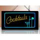 Rectangle Shape LED Custom Made Neon Signs 12V / 1A Adapter 1.8m Cable