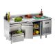 2 Door Under Counter Pizza Prep. Counter Under-Counter Refrigeration Equipment For Home Use