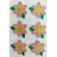 Flower Party Fuzzy Printable Fabric Stickers For Girls Gift Card Screen Printing
