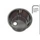 CAN ROUND STAINLESS STEEL SINK & PLUG  boat marine