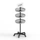 Commercial Metal Wire Round Floor 3-tier Wine Display Rack For Retail Stores