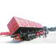 80T Capacity Dumping Tipper Flatbed Semi Trailer Full Set Of Hyva Hydraulic System