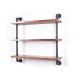 Furniture Carbon Steel Industrial Pipe Bookshelf Customized Color For Office / Bathroom