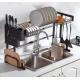 Width 300mm Adjustable Dish Drying Rack Over Sink OEM For Kitchen 500mm Height