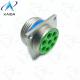 Receptacle MIL-DTL-38999 Series Ⅲ with 8# Power Contacts Or Twinax Contact Electorless Nickel Plating D38999/20FJ08PN