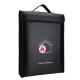 Large Capacity Waterproof  Fireproof Money Bag Black Fireproof Storage With Handle