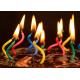 Funny Interesting Twisted Birthday Candles With Red / Yellow / Green / Blue Color