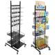 Metal wire hanging rack display with removable adjustable hooks for socks clothes bags retail store car mats display