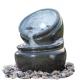Traditional Black Marble Cast Stone Fountains Outdoor In Magnesia Material