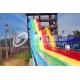 Green And Yellow High Speed Fiberglass Water Slides Optional Color For Adults