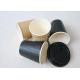 12oz Kraft Insulated Ripple Paper Cups For Drinking with Lids Customized