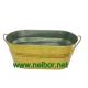 metallic gold color galvanized oval tub basin beer bucket beer cooler