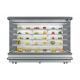 Vertical Frozen Refrigerated Display Case Upright Open Chiller With Night Curtain