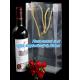 Handle Wine Bottle Paper Bags With Two Side Logo,transparent wine gift pp bag, plastic bag with handles bagplastics pac