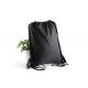 Folding Sport Drawstring Bag Backpack , Black Drawstring Backpack Home Travel Use