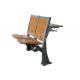 Floor Mounted College Student Desk Chairs High Perfomance Wooden Material