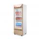 Supermarket Refrigerated Showcase Ice Cream Upright Display Freezer Commercial Glass Door Freezer