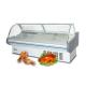 Supermarket Deli Display Fridge Butcher Refrigeration Equipment With Flip Up Glass Door