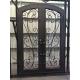 Eyebrow Arch Top Copper Finished Double Iron Entry Door