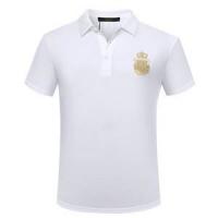Unisex Button closure Polo Short Sleeve T Shirt with spread collar
