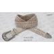 Uni - Sex PU Ladies Braided Belts For Women With Nickel Color Buckle & Metal Tip