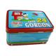 Portable Cookie CMYK Pantone Rectangular Tin Can With Handle