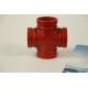 Ductile Iron Grooved 4 Way Tee Pipe Fitting 2.5mpa