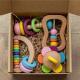 Rattle Soother 11.6cm Wooden Teething Toy Wooden Rattle Teether Food Grade
