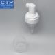 White 0.8CC Stainless Steel Spring Type 43mm Foam Pump With Cap