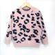 Leopard Pattern Jacquard Knitted Kids baby pullover Children Furry Sweater