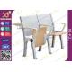 Aluminum Alloy Folding Seat School Desk And Chair With Writing Pad