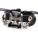Nimesulide Roman cross personalized leather bracelet hand-woven leather bracelet