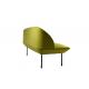 Fabric Nordic Wooden Dining Chairs Ergonomic Design Green Color