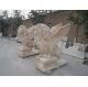 Front Door Granite 1.8m Height Sitting Lion Sculpture , Stone Carving Sculpture