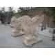 Wings Marble Odm Stone Lion Statue Hand Carved Life Size Outdoor